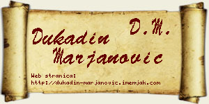 Dukadin Marjanović vizit kartica